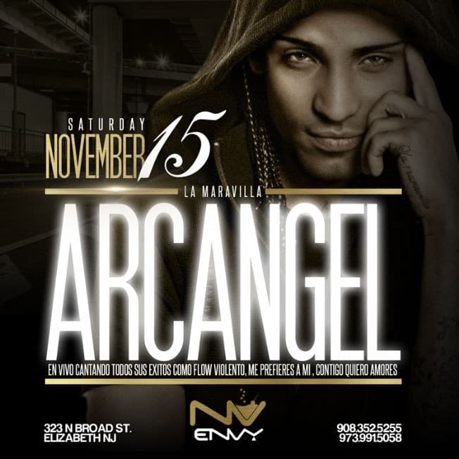 Event - ARCANGEL LA MARAVILLA LIVE AT MEGA CLUB ENVY - elizabeth, New Jersey - November 15, 2014 | concert tickets