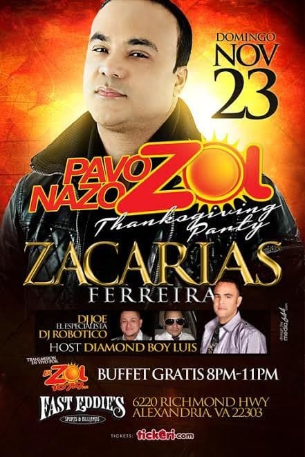 Event - Zacarias Ferreira en Virginia - Alexandria, Virginia - November 23, 2014 | concert tickets