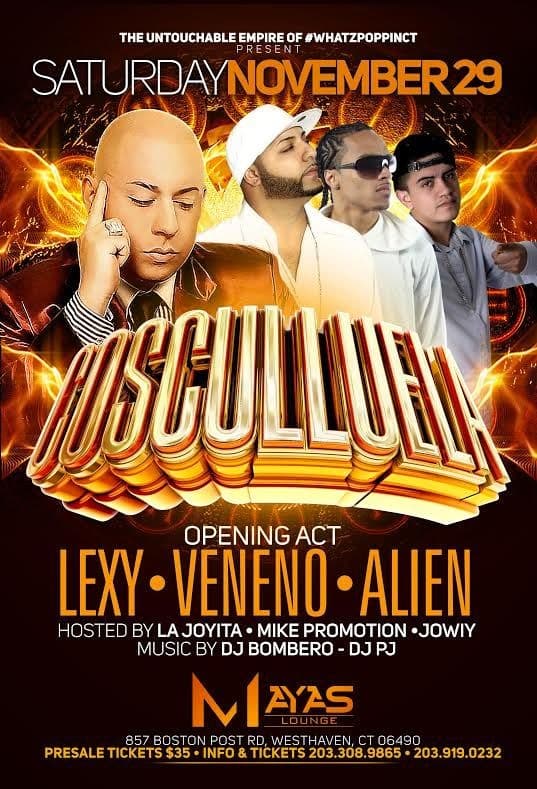 Event - Cosculluela en Connecticut - West Haven, Connecticut - 29 de noviembre de 2014 | concert tickets