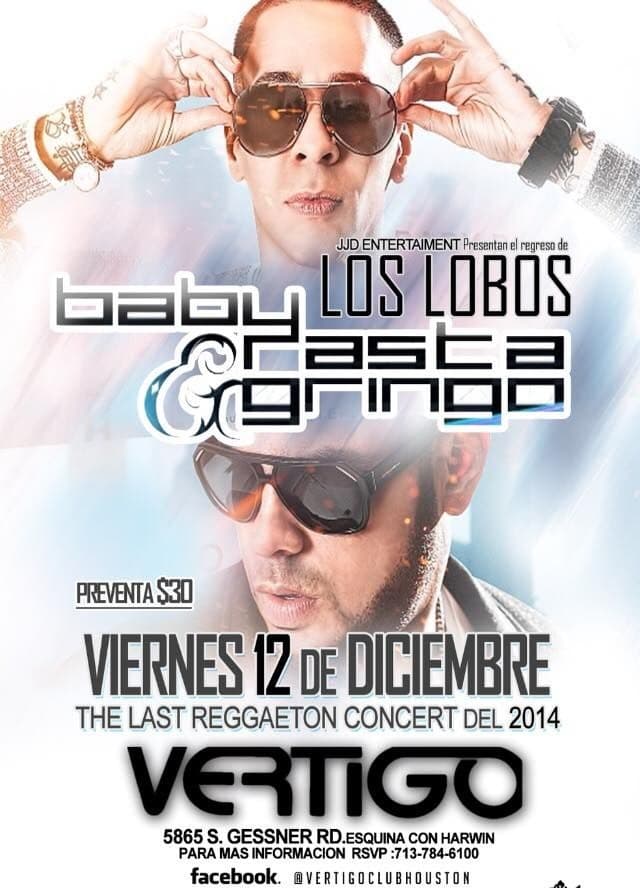 Event - Baby Rasta y Gringo en Houston - Houston, Texas - December 12, 2014 | concert tickets