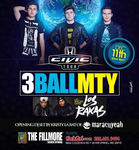 Event - 3Ball MTY and Los Rakas concert Maryland - Silver Spring, Maryland - December 11, 2014 | concert tickets