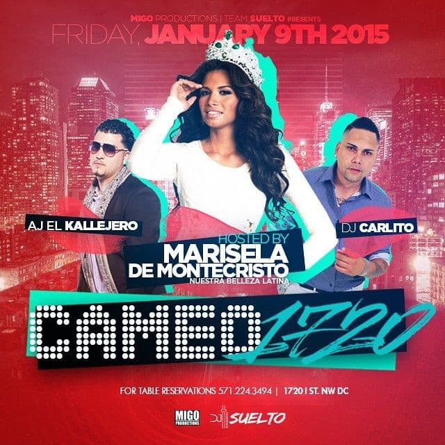 Event - Marisela De Montecristo de Nuestra Belleza Latina @ Cameo 1720 in DC - Washington, District Of Columbia - January 9, 2015 | concert tickets