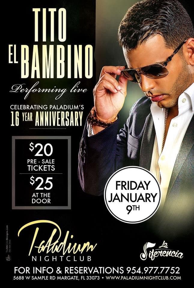 Event - Tito el Bambino concert - Margate, Florida - January 9, 2015 | concert tickets