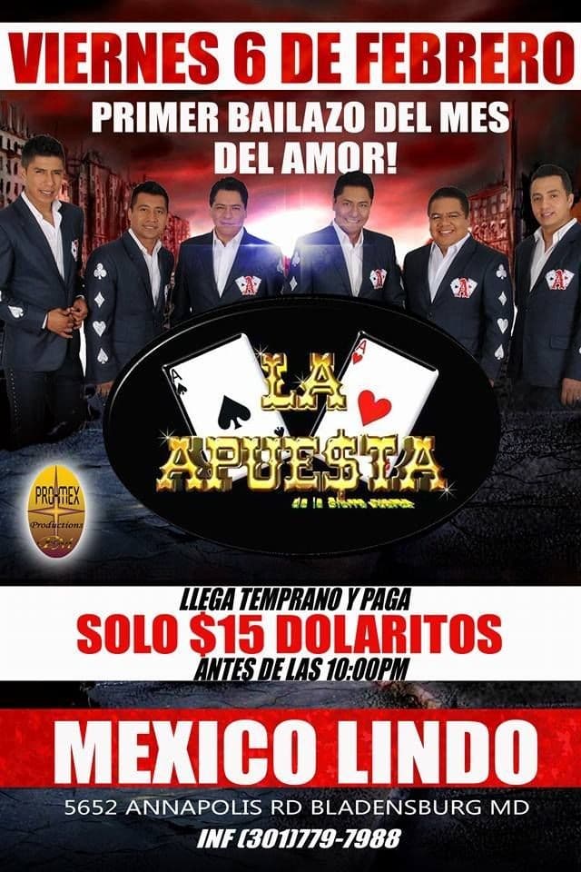 Event - La Apuesta en Maryland - Bladensburg, Maryland - February 6, 2015 | concert tickets