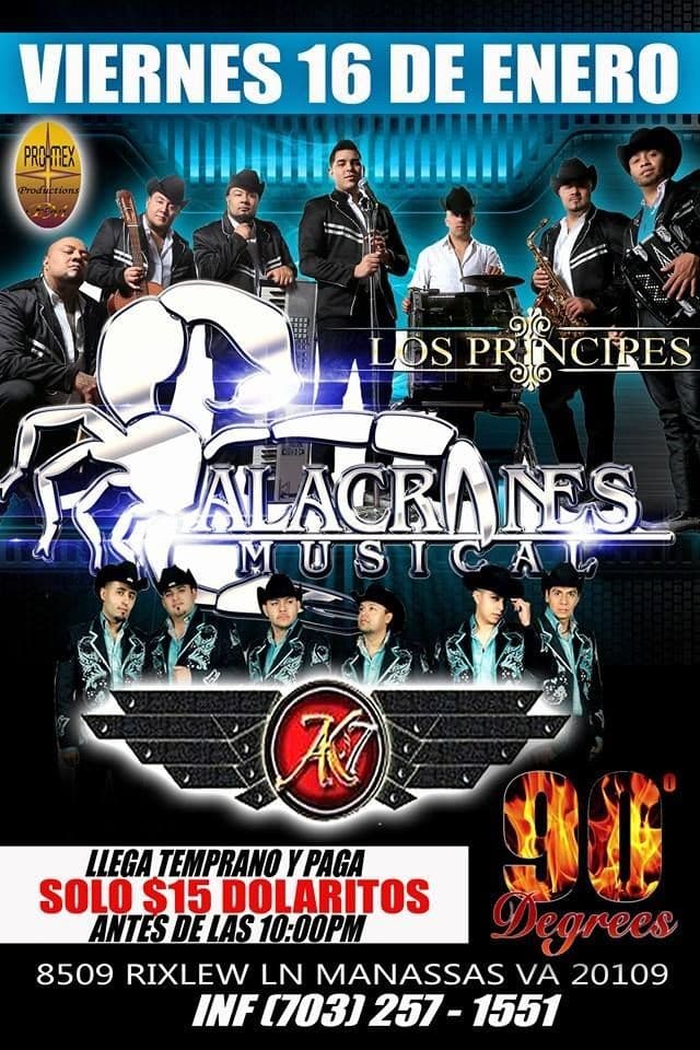 Event - Alacranes Musical, Los Princes y AK7 en Virginia - Manassas, Virginia - January 16, 2015 | concert tickets