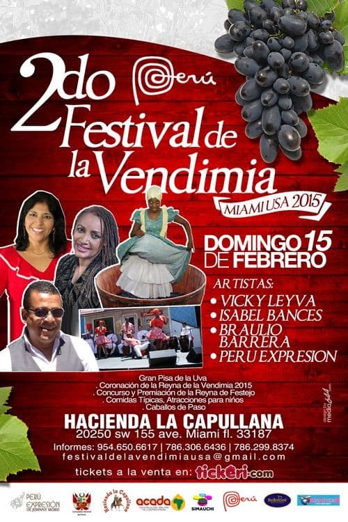 Event - 2do Festival de la Vendimia 2015 en Miami Florida - Miami, Florida - February 15, 2015 | concert tickets