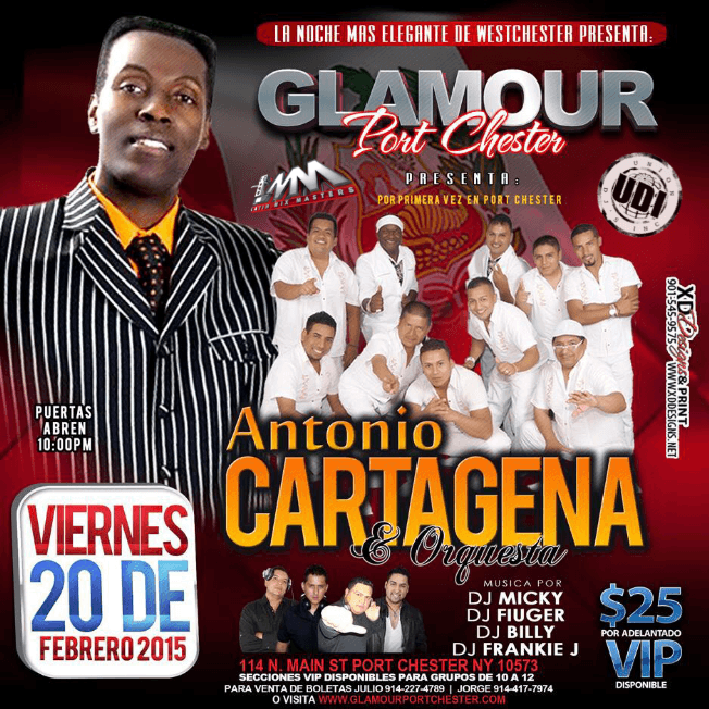 Event - Antonio Cartagena - Port Chester, New York - February 20, 2015 | concert tickets