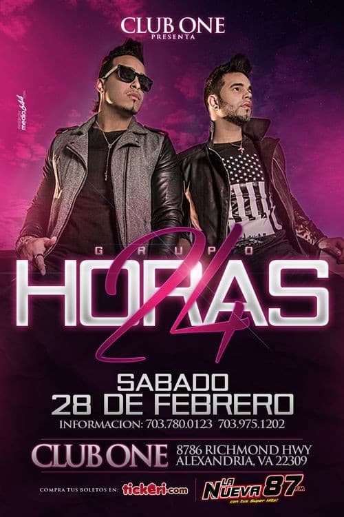 Event - Grupo 24 Horas en Virginia - Alexandria, Virginia - February 28, 2015 | concert tickets