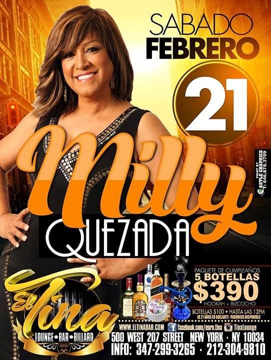 Event - Milly Quezada concert New York - New York, New York - February 21, 2015 | concert tickets