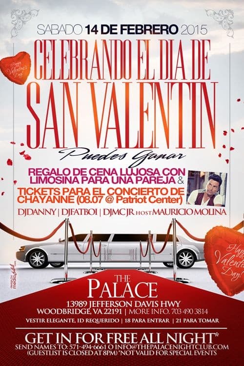Event - Dia de San Valentine Party en Virginia - Woodbridge, Virginia - 14 de febrero de 2015 | concert tickets