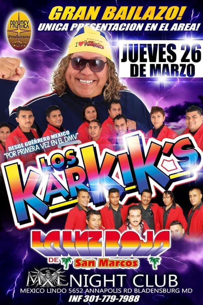 Event - Los Karkiks en Maryland - Bladensburg, Maryland - 26 de marzo de 2015 | concert tickets