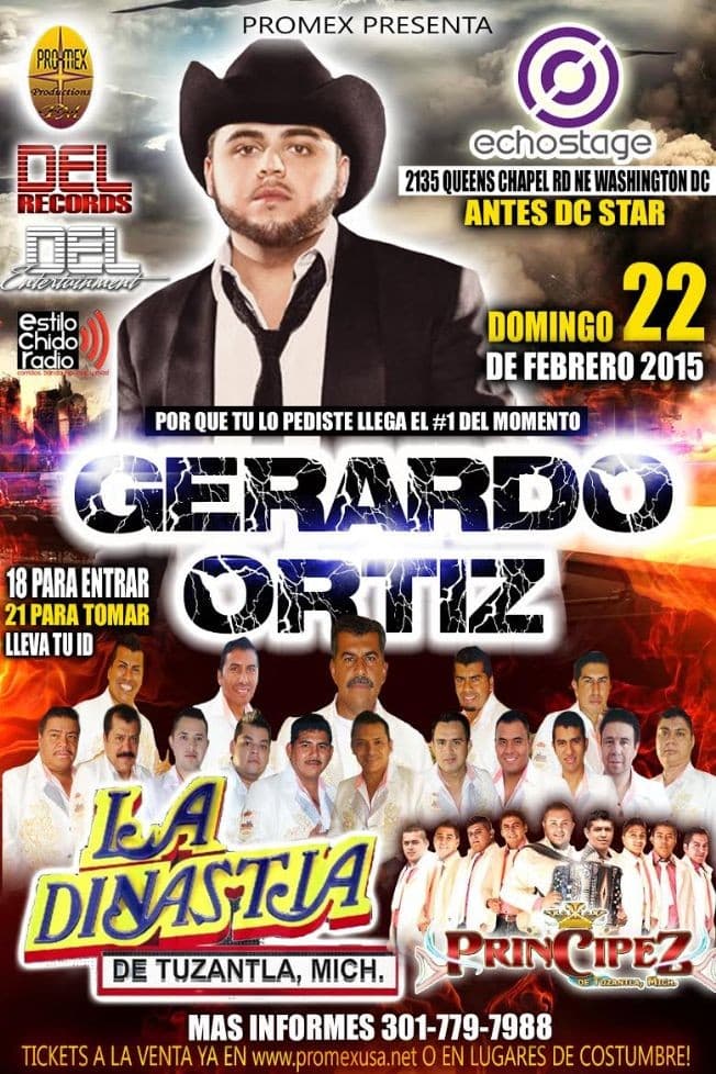 Event - Gerardo Ortiz en DC - Washington, District Of Columbia - February 22, 2015 | concert tickets