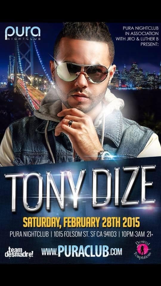 Event - Tony Dize concert San Francisco - San Francisco, California - February 28, 2015 | concert tickets