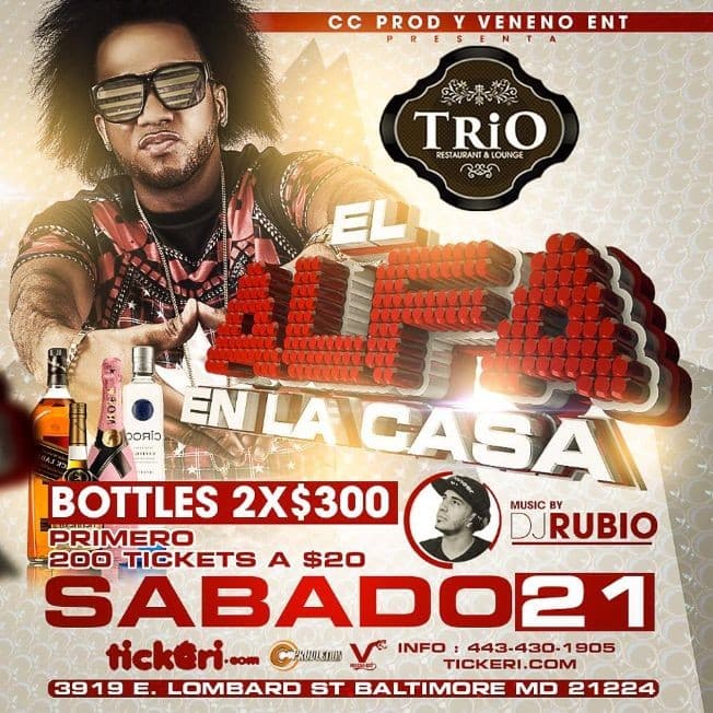 Event - El Alfa en Baltimore - Baltimore, Maryland - February 21, 2015 | concert tickets