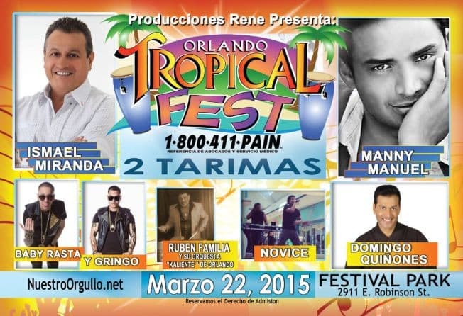 Event - Orlando Tropical Fest 2015 - Orlando, Florida - March 22, 2015 | concert tickets