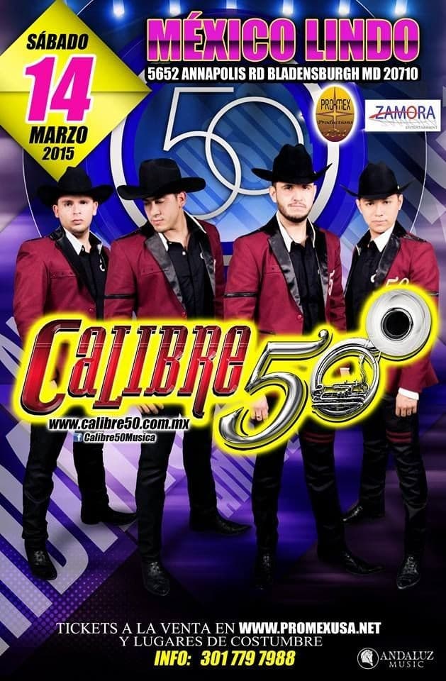 Event - Calibre 50 at Maryland - Bladensburg, Maryland - March 14, 2015 | concert tickets