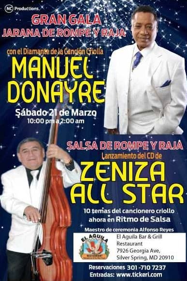 Event - Manuel Donayre en Washington DC - Silver Spring, Maryland - March 21, 2015 | concert tickets