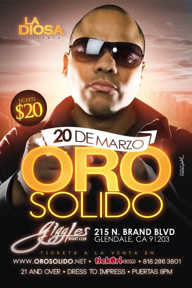 Event - Oro Solido en Los Angeles - Glendale, California - March 20, 2015 | concert tickets