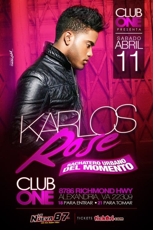 Event - Karlos Rose en Virginia - Alexandria, Virginia - 11 de abril de 2015 | concert tickets