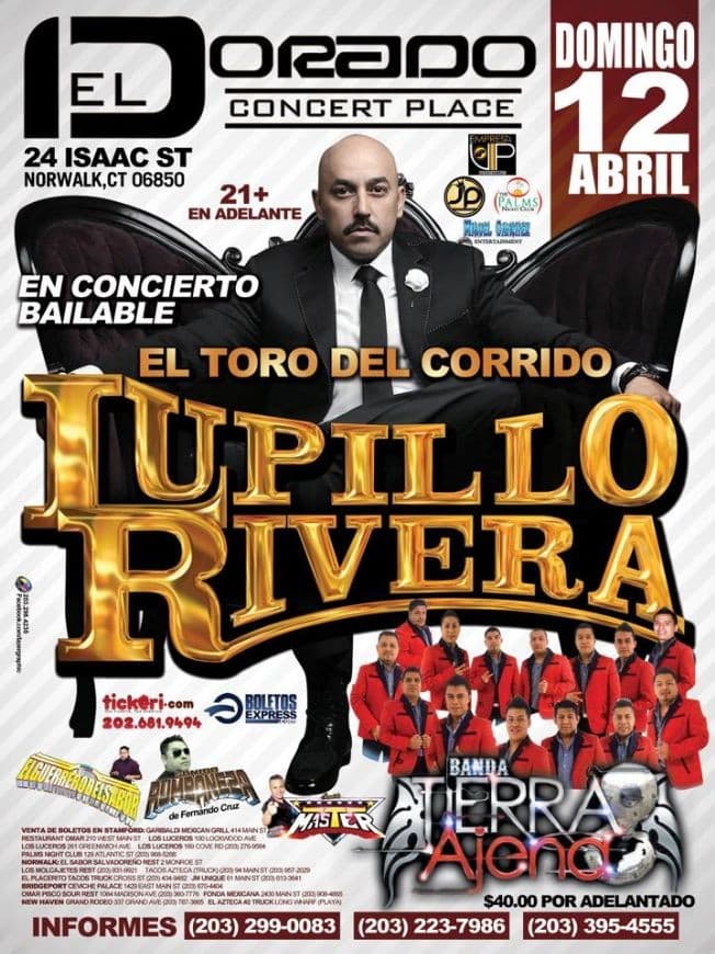 Event - Lupillo Rivera en Norwalk Connecticut - Norwalk, Connecticut - April 12, 2015 | concert tickets