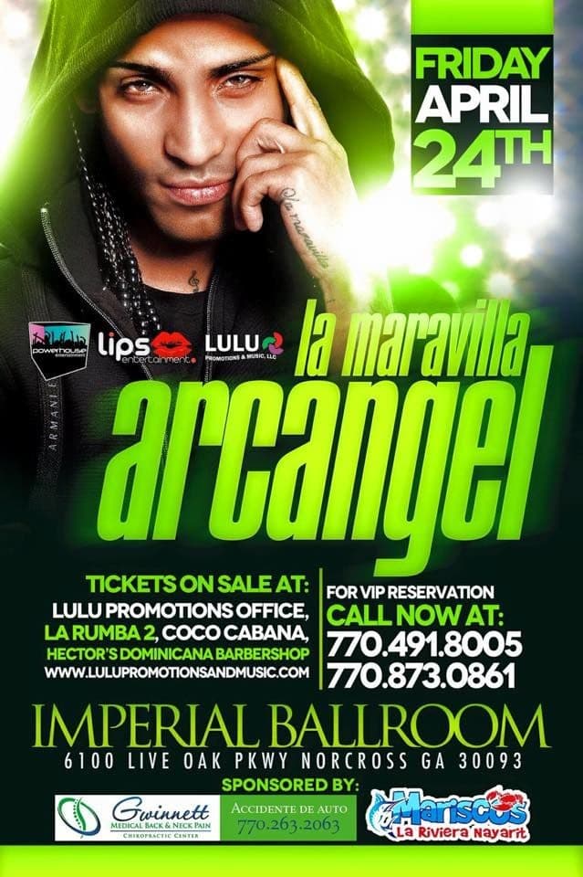 Event - Arcangel en Norcross - Atlanta, Georgia - Norcross, Georgia - April 24, 2015 | concert tickets