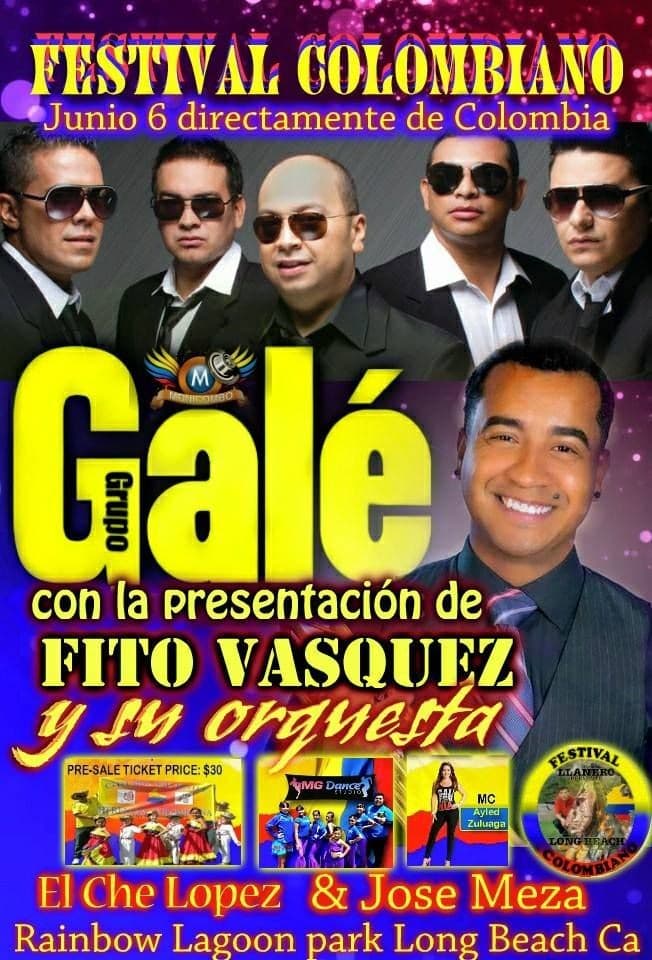 Event - Grupo Gale en el Festival Colombiano de Long Beach California - Long Beach, California - June 6, 2015 | concert tickets