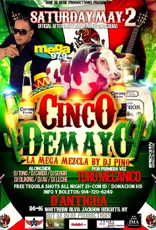 Event - Pre-Cinco De Mayo Celebration La Mega 97.9 y Toro Mecanico - jackson heights, New York - May 2, 2015 | concert tickets