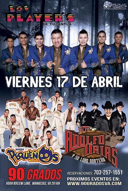 Event - Los Players y Adolfo Urias en Manassas VA - Manassas, Virginia - April 17, 2015 | concert tickets