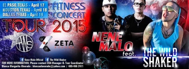Event - Nene Malo y William Villasenor The Wildshaker en Houston Zumba Fitness Concert - Houston, Texas - April 18, 2015 | concert tickets