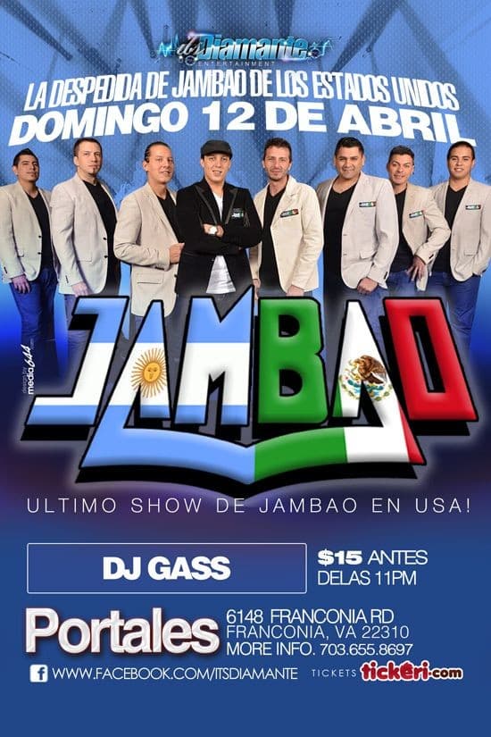 Event - Jambao en Virginia - Alexandria, Virginia - April 12, 2015 | concert tickets