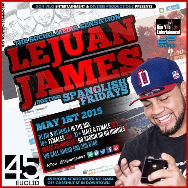 Event - LeJuan James en Rochester NY - Rochester, New York - May 1, 2015 | concert tickets