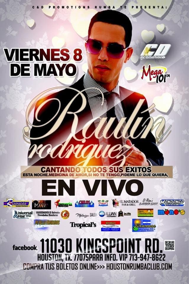 Event - Raulin Rodriguez en Houston - Houston, Texas - May 8, 2015 | concert tickets