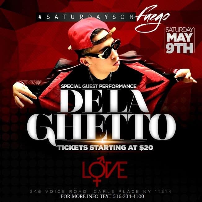 Event - De La Ghetto Live at Love Nightclub (Long Island) - Carle Place, New York - May 9, 2015 | concert tickets