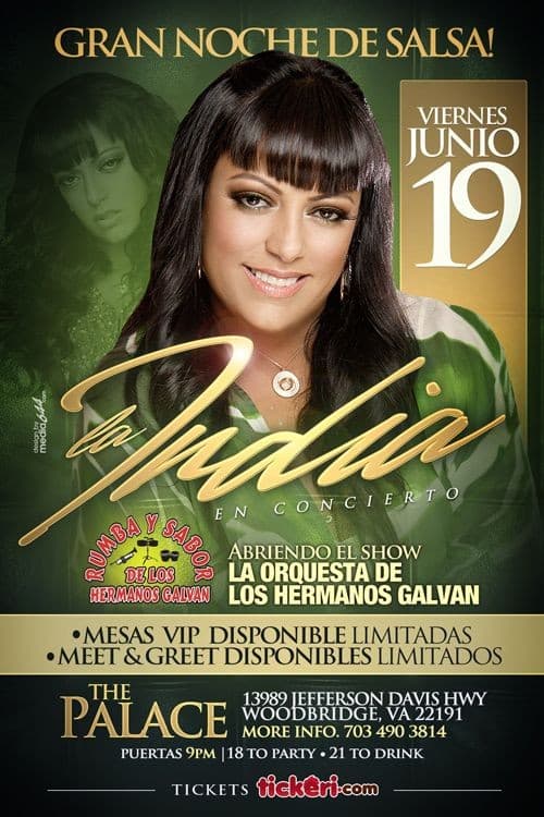 Event - La India en Virginia - Woodbridge, Virginia - June 19, 2015 | concert tickets