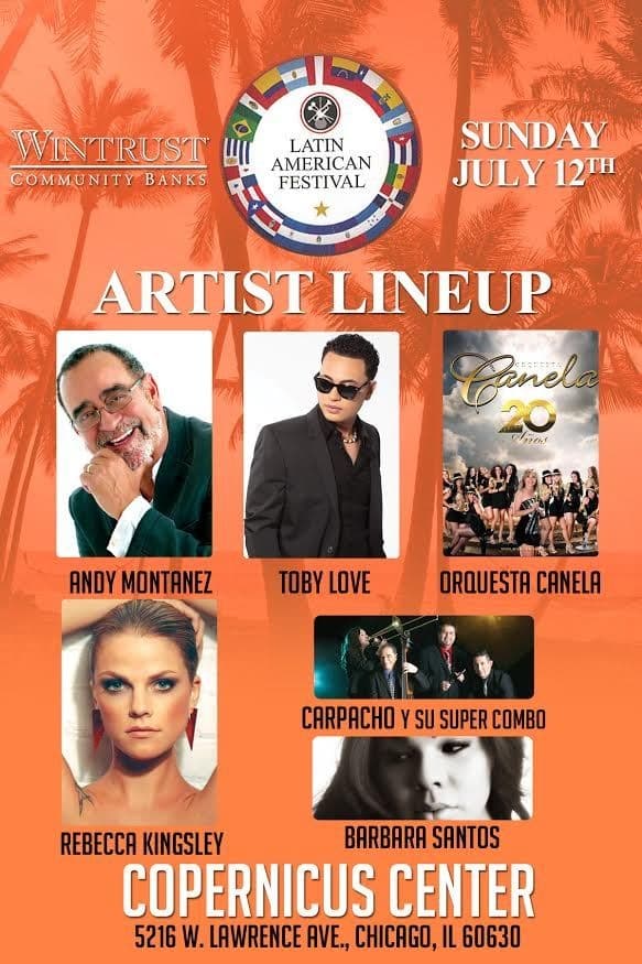 Event - Latin American Festival in Chicago Sunday (Andy Montanez, Toby Love and more...) - Chicago, Illinois - July 12, 2015 | concert tickets