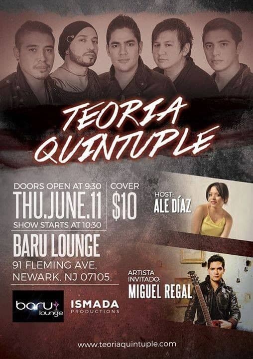 Event - Teoria Quintuple En Concierto - Newark, New Jersey - June 11, 2015 | concert tickets