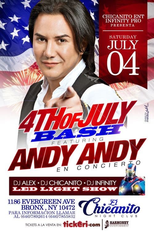 Event - Andy Andy en Bronx - Bronx, New York - 4 de julio de 2015 | concert tickets