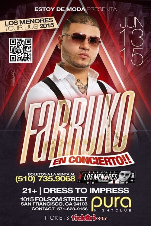 Event - FARRUKO BUS TOUR 2015 SAN FRANCISCO - San Francisco, California - June 13, 2015 | concert tickets