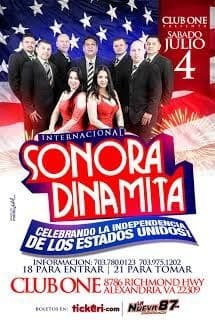 Event - Sonora Dinamita en Virginia Fiesta de Independence Day - Alexandria, Virginia - July 4, 2015 | concert tickets