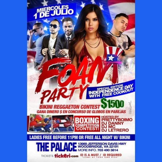 Event - Foam Party Independence Day Edition in Virginia - Woodbridge, Virginia - 1 de julio de 2015 | concert tickets