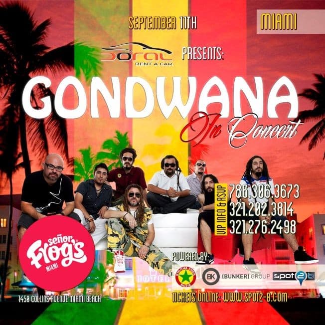 Event - GONDWANA IN MIAMI - Miami Beach, Florida - September 11, 2015 | concert tickets