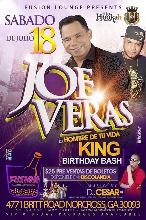 Event - Joe Veras en Atlanta - Norcross - Norcross, Georgia - July 18, 2015 | concert tickets