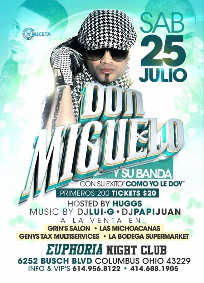 Event - Don Miguelo en Columbus Ohio - Columbus, Ohio - July 25, 2015 | concert tickets