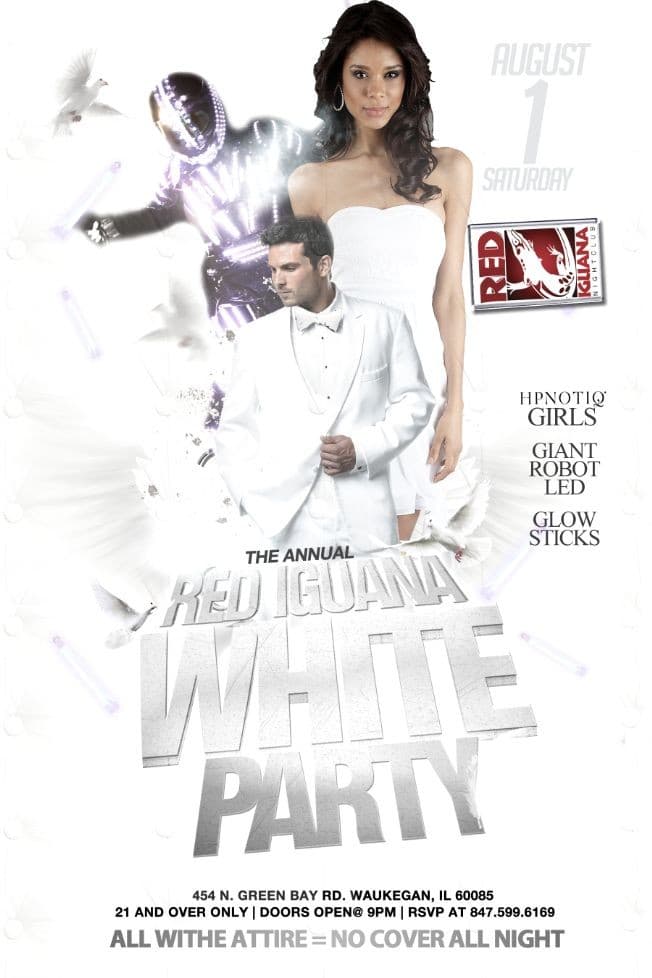 Event - RED IGUANA ANNUAL WHITE PARTY - Waukegan, Illinois - 1 de agosto de 2015 | concert tickets