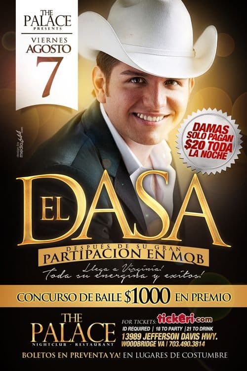 Event - El Dasa en Virginia - Woodbridge, Virginia - August 7, 2015 | concert tickets