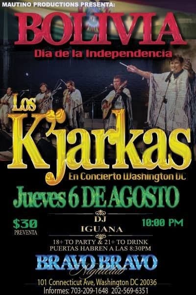 Event - Los Kjarkas en Washington DC - Washington, District Of Columbia - August 6, 2015 | concert tickets