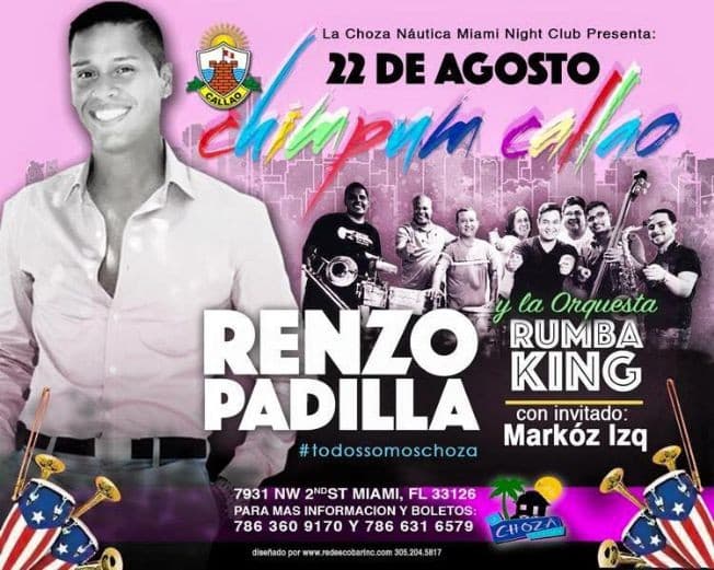 Event - Renzo Padilla y su Orquesta Rumba King en Miami - Miami, Florida - August 22, 2015 | concert tickets