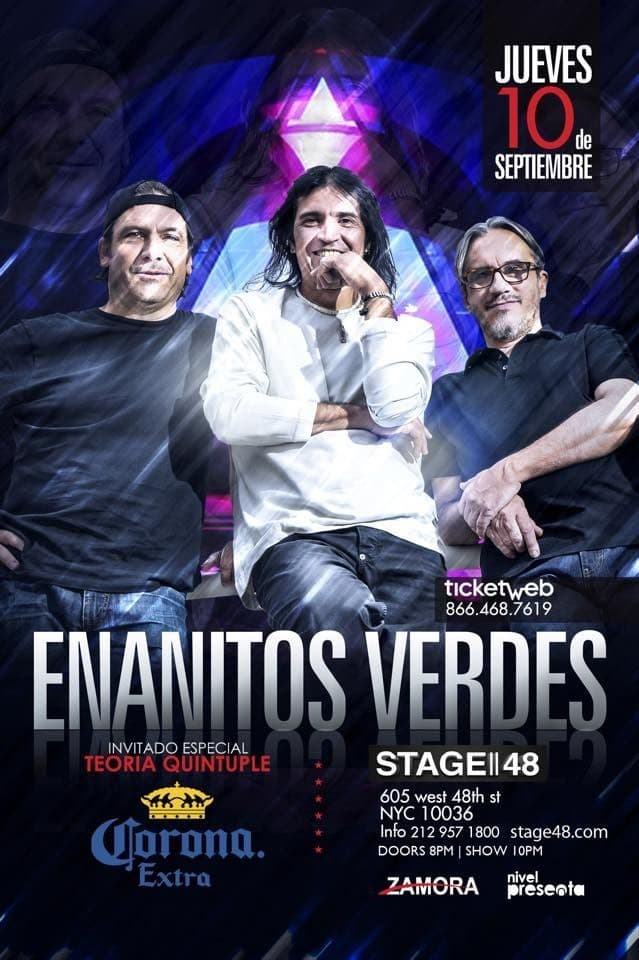Event - Enanitos Verdes en New York - New York, New York - September 10, 2015 | concert tickets