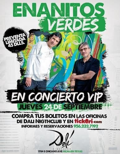 Event - Enanitos Verdes en McAllen TX -  JUEVES SHOW 09.24 - McAllen, Texas - September 24, 2015 | concert tickets