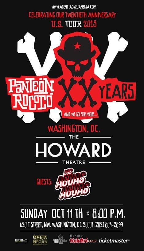 Event - Panteon Rococo en DC - Washington, District Of Columbia - October 11, 2015 | concert tickets